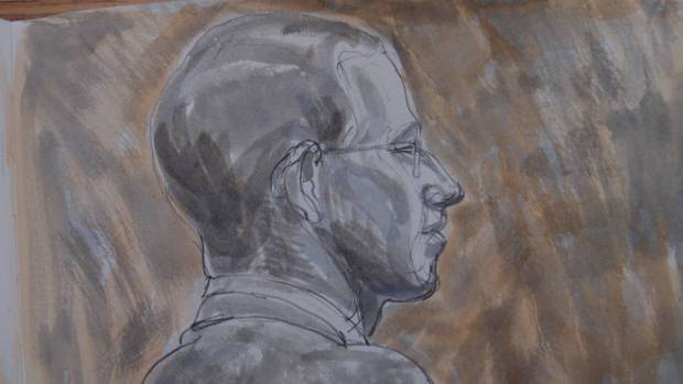 Sketch by Matthew Meadows: Alfie Meadows described the moment he was struck on the head